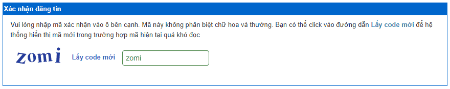 xác nhận đăng tin