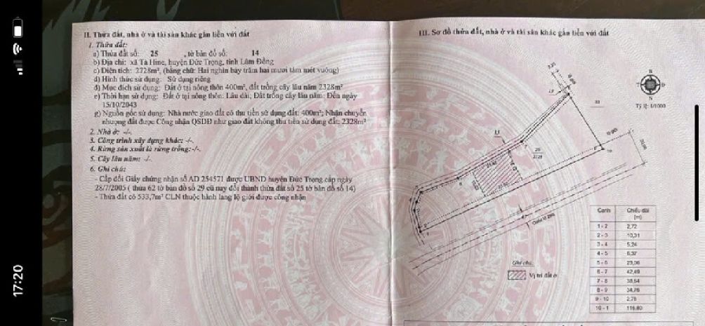 Cần bán đất mặt tiền,vị trí đẹp,giá hấp dẫn tại lâm đồng 6251862