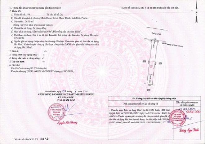 Chính chủ bán lô đất kp4, minh hưng, chơn thành - bình phước 6261095