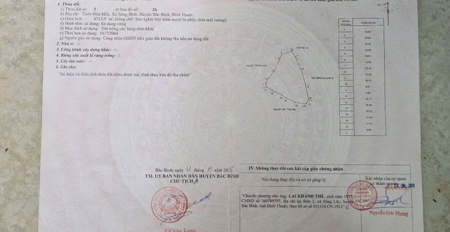 Chính chủ bán lô đất nông nghiệp, sổ hồng đầy đủ tại  sông 6274294