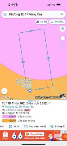 Bán lô đất full hồng quy hoạch xây dựng cao tầng ngay 6307312