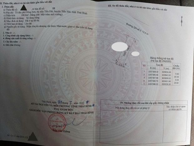 Cần bán lô đất tại thị trấn tiền hải -huyệntiền hải -thái 6311510