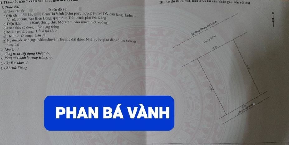 Bán đất đường phan bá vành, sơn trà, đà nẵng 6320844