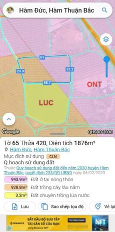 839tr cho 2 mặt tiền với 1875 m2 chợ hợp 5, hàm đức, gần ql 6351313