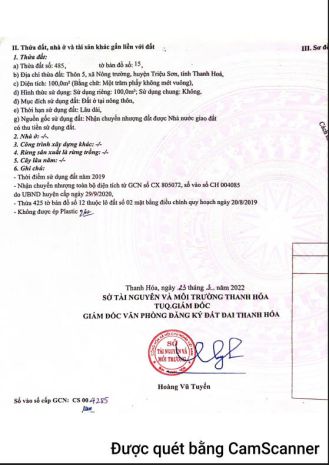 Cần bán 2 lô đất đẹp giá tốt tại thanh hoá  sổ sách đầy đủ 6356948