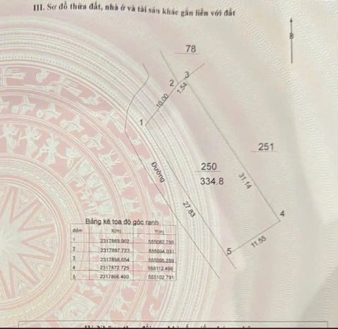 Lô góc 335m2, đg ô tô, mt 28m nở hậu, sát ql21, 15 trm 6388637