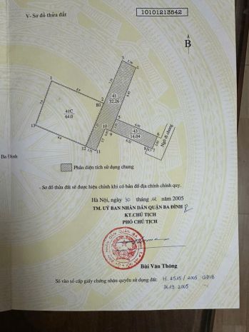 Cần bán nhà ngõ 173 hoàng hoa thám, ba đình, hà nội. 6400799