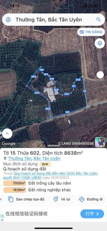 Cần bán lô đất đẹp tại thường tân, huyện bắc tân uyên, bình 6418478