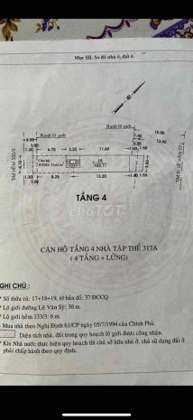 Bán nhà mặt tiền 7 hộ ở - nhà tập thể bán tầng 4 + sân 6483725