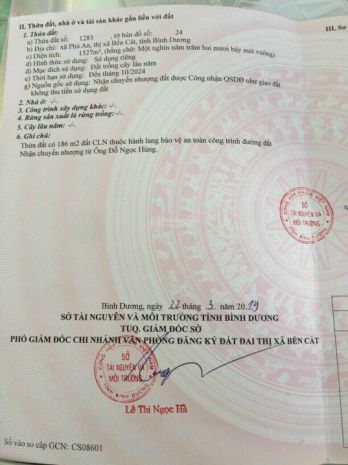 Bán đất dt 1527m2, đt 744, phú an, bến cát, bình dương, giá 6543247