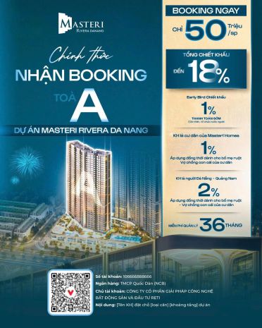Masteri rivera đà nẵng  tòa a sắp mở bán view đẹp nhất dự á 6590108