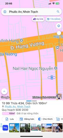 Chính chủ cần bán gấp lô đất có vị trí đẹp  tại xã phước an 6593322