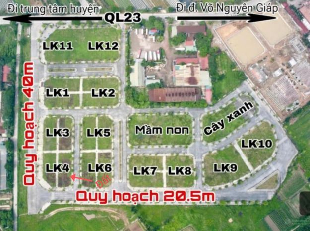 Bán đất 61.53m2 tái định cư đông nam cổ dương tiên dương 6593547