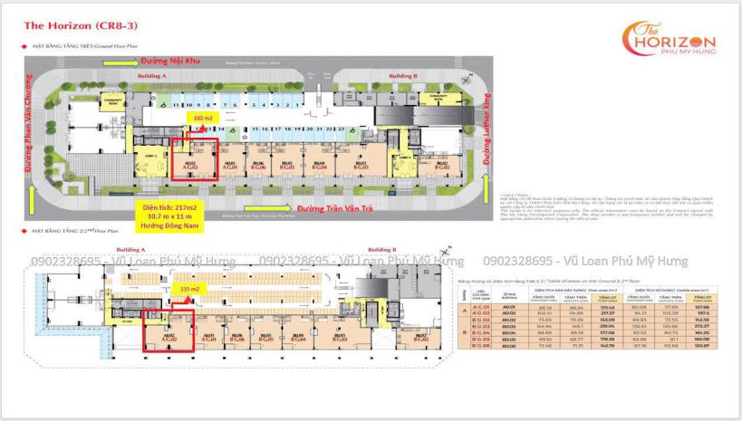 Báo giá shophouse khối đế tại the horizon hồ bán nguyệt phú 6593569