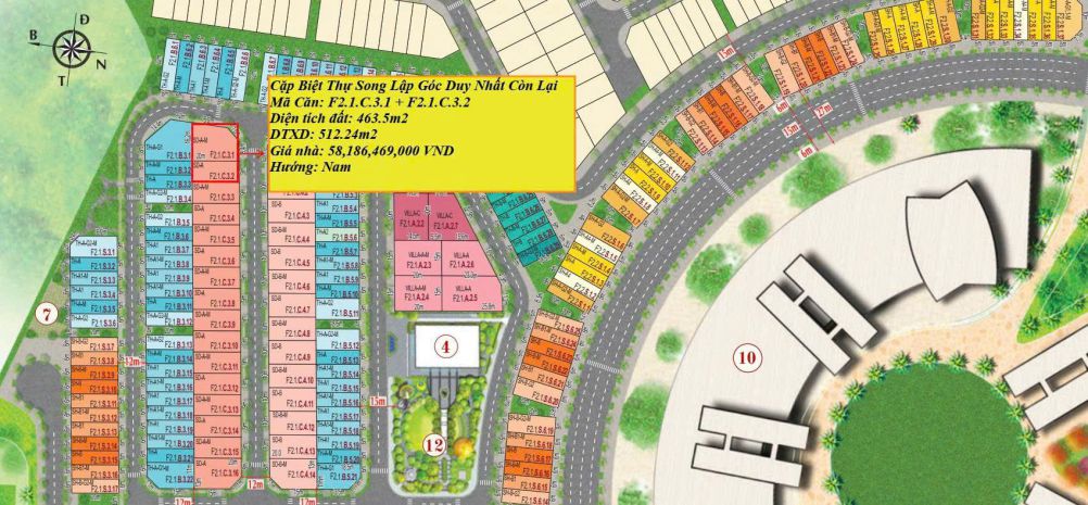 Bán cặp biệt thự song lập lớn nhất hồng hạc city, 500m2, 58 6593733