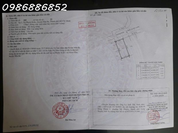 Cần bán lô đất biệt thự 170 m2  8,5 x 20 khu dân cư lập 6593903