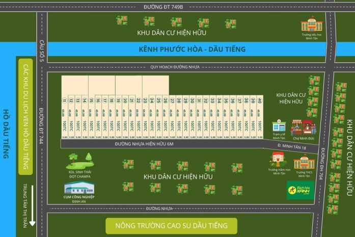 Đất nền giá rẻ sổ sẵn định an, dầu tiếng, tp. hồ chí minh 6596551