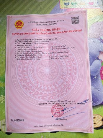 Chính chủ cần bán nhà 2 tầng mặt tiền ql19  thọ lộc 1, 6596968