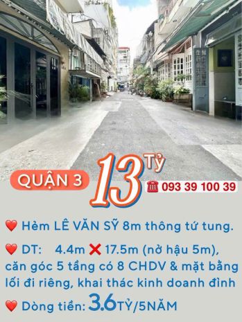Bán nhà kế q1- q3- q4- q10 - doanh thu: 3.6 tỷ5 năm- cao 5 6598295