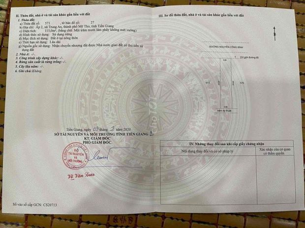Mặt tiền nguyễn công bình, cặp 2 nền liền kề, ấp 2. trung an 6599763