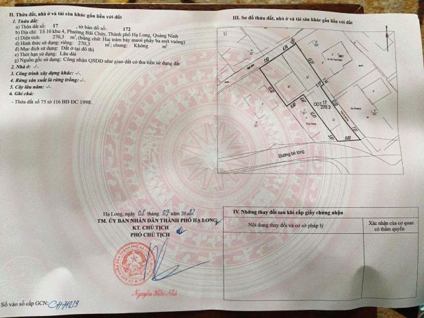 Bán  lô  đất  mặt đường chính  hậu cần phường bãi cháy tp 6602046