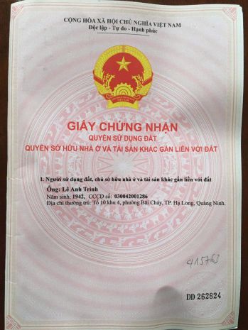 Bán  lô  đất  mặt đường chính  hậu cần phường bãi cháy tp 6602047