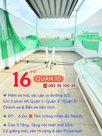 Bán nhà q10- hxh 6m- 3 tháng 2- sân pickleball- căn góc 5 6602220