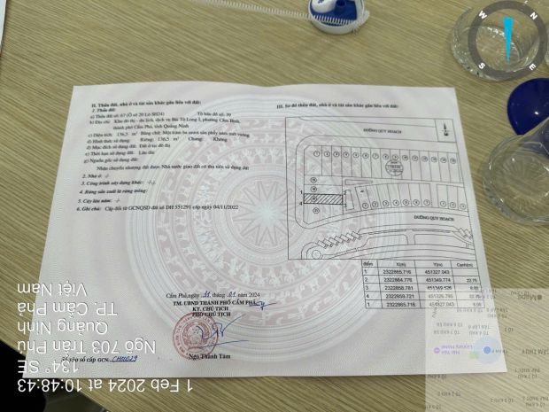 Chính chủ cần bán lô đất tại  phường cẩm bình - tp cẩm phả 6608068