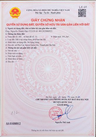 Bán đất nền láng hòa lạc giá 2.7 tỷ, diện tích 100m2  pháp 6615478