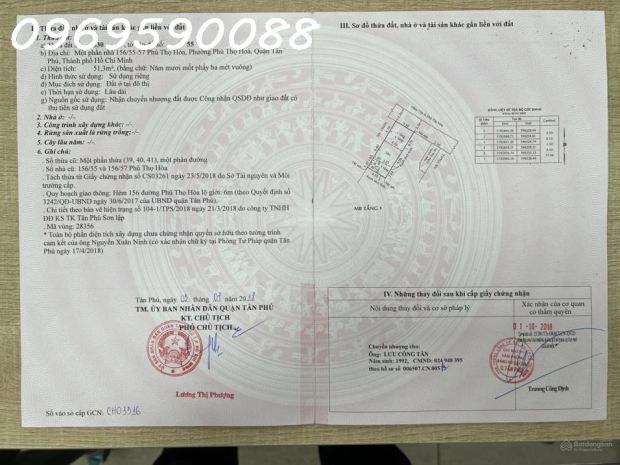 Bán nhà hxh p.thọ hòa trệt lửng 1 lầu gần lũy bán bích 6615858