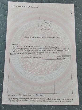 Bán đất thôn đồng nguyên khê cũ - phúc thịnh - 52m lô 6624515