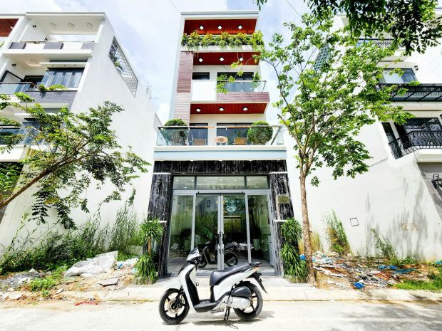 Nhà mặt tiền huỳnh tấn phát, nhà bè: 5x16m, 3 tầng, sổ 6629462