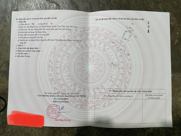 Chính chủ cần bán đấttại ấp thạnh hòa, xã thạnh đông, huyện 6641086