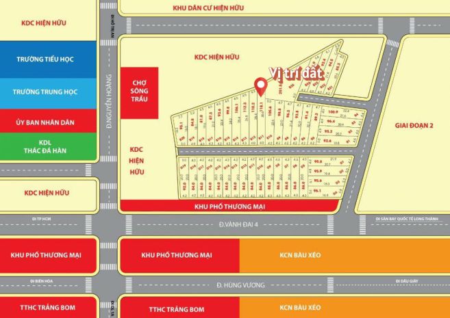 Bán 118m2 đất full thổ cư, gần nguyễn hoàng, xã trảng bom 6648702