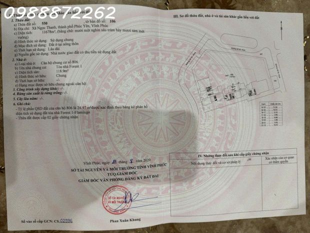 Chính chủ cần bán nhanh căn hộ flamingo đại lải, tp. phúc 6650296