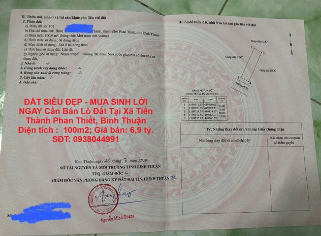 Đất siêu đẹp - mua sinh lời ngay cần bán lô đất tại xã tiến 6653507