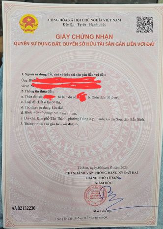 Chính chủ cần bán mảnh đất siêu đẹp tại tp. từ sơn, cách 6656000