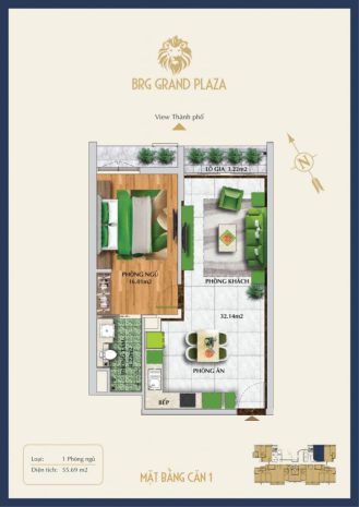 Chính chủ bán căn hộ 1pn  57m² tại 16 láng hạ 6663828