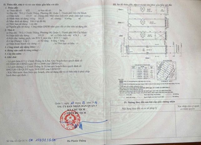 Bán nhà mặt tiền 70 lý chính thắng, phường 8, quận 3 6670173
