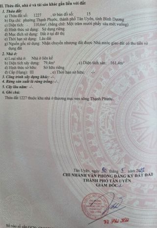 Bán nhà mới hoàn công full thổ cư dt: 110m2 - 3pn phường 6671970