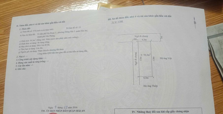 Bán đất lô góc mặt ngõ 39 đông hải  hải an, hải phòng  ô 6676296