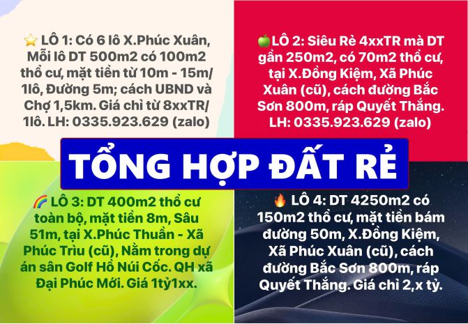 Tổng hợp đất chính chủ giá rẻ tại thái nguyên 6687714