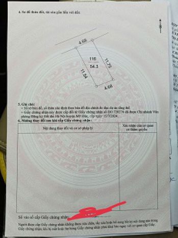 Bán đất thổ cư 55m² tại hà nội, xây nhà được luôn, sẵn cống 6690359