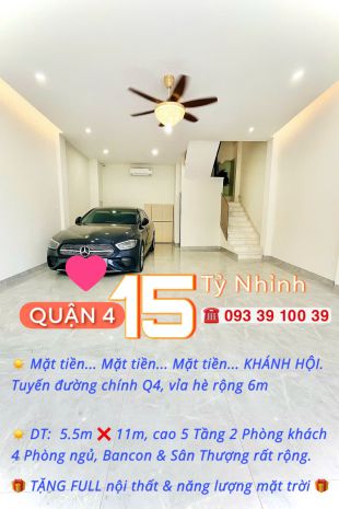 Mặt tiền trục chính quận 4- khánh hội- ngang hơn 5m cao 5 6702512