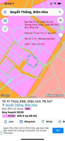Bán nhà 79,1m² chính chủ tại phường quyết thắng, thành phố 6715454