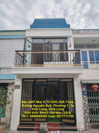Bán gấp nhà vị trí đắc địa 7158, đường nguyễn huệ, phường 6716760