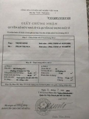 Chính chủ cần bán nhà cấp 4 tại gò vấp  hẻm xe hơi  khu 6721955