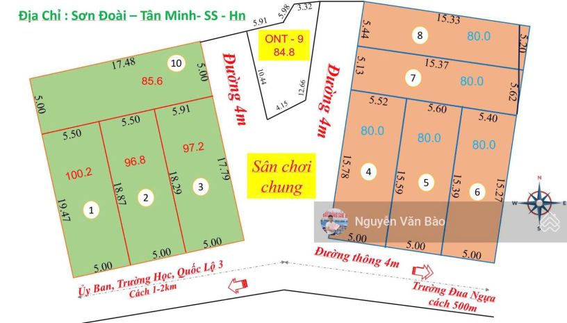 Chính chủ chuyển nhượng lô đất tại sơn đoài, tân minh, sóc 6728887