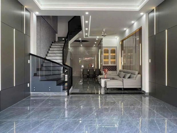 Nhà 1 trệt 1 lầu mới xây  shr  gần chợ bình chánh  cần đư 6734996