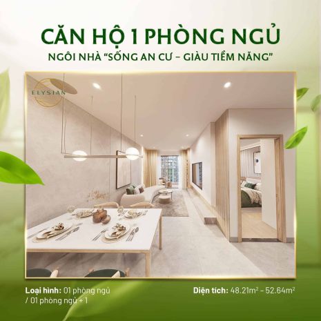 Căn hộ elysian quận 9, rổ hàng đa dạng các căn từ 1,2,3pn 6736721